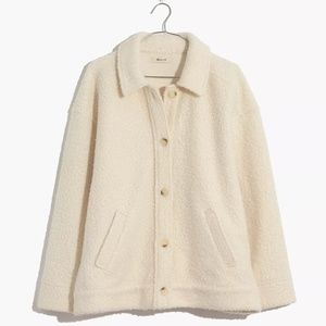 NWOT Madewell Bouclé Bomber Jacket